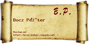 Bocz Péter névjegykártya
